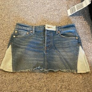 Free people mini denim skirt